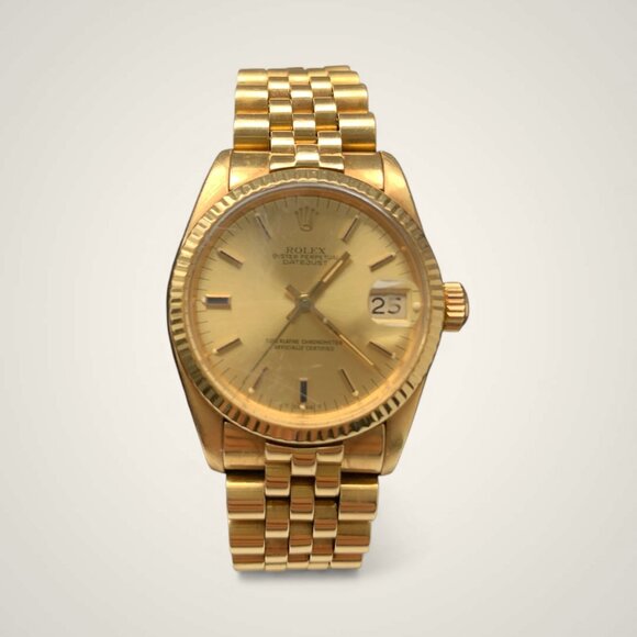 18k Yellow Gold OYSTER Perpetual Ladies ROLEX Watch - Picture 1 of 4